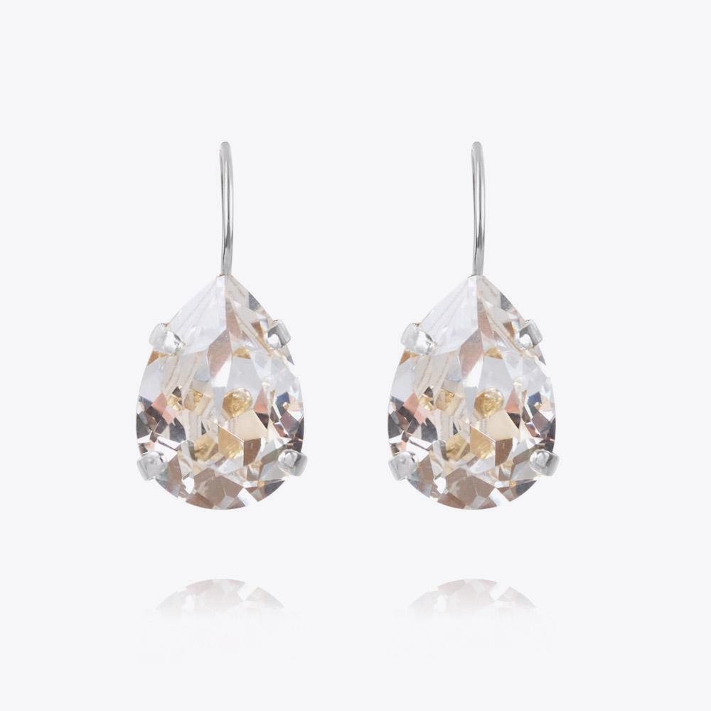 Mini Drop Clasp Earrings with Sparkling Crystals - Elegant Dangle Earrings for Women, Perfect for Parties, Weddings & Everyday Wear