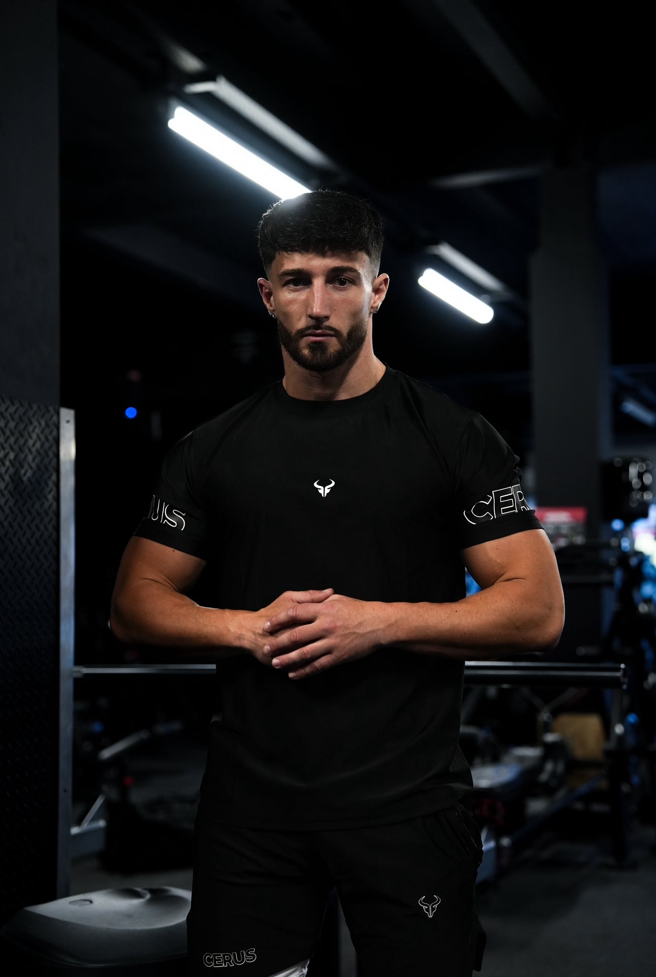 Cerus Black Form Men's T-Shirt - Premium Cotton Crew Neck Tee for Casual Wear & Everyday Comfort | Gym, Workout, Lounge, Street Style
