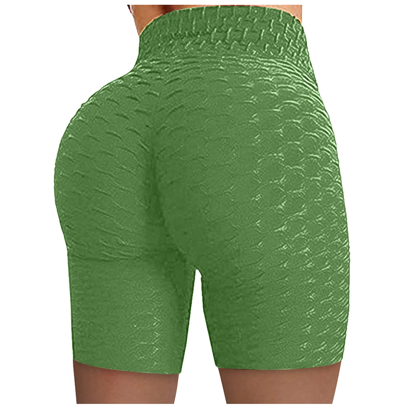 Women's High Waist Yoga Shorts - Tummy Control Biker Shorts for Running & Home Workouts
