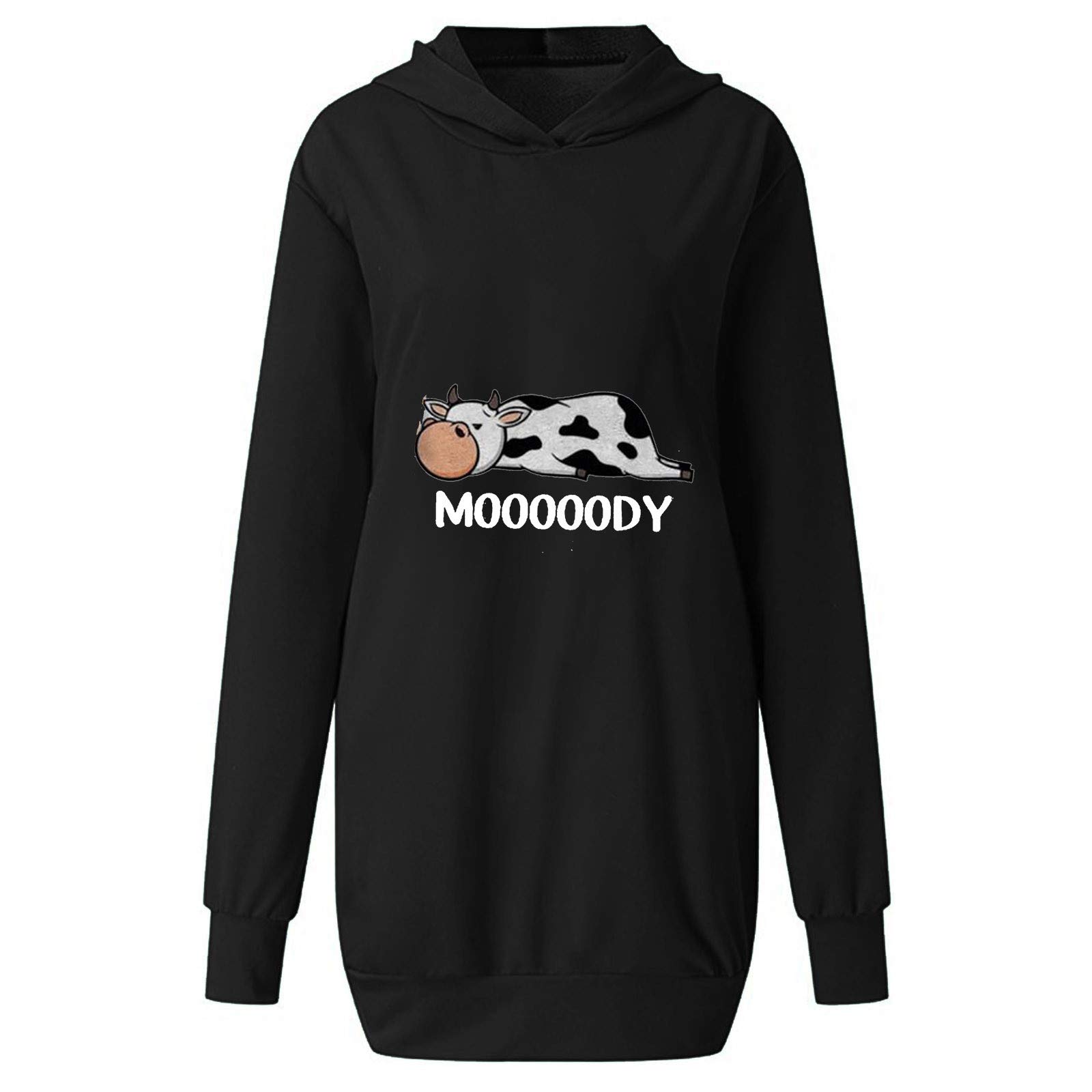 Women's Printed Hoodie Dress with Pockets - Stylish & Comfortable Fashion Blouse for Casual Wear, Street Style & Everyday Outfits