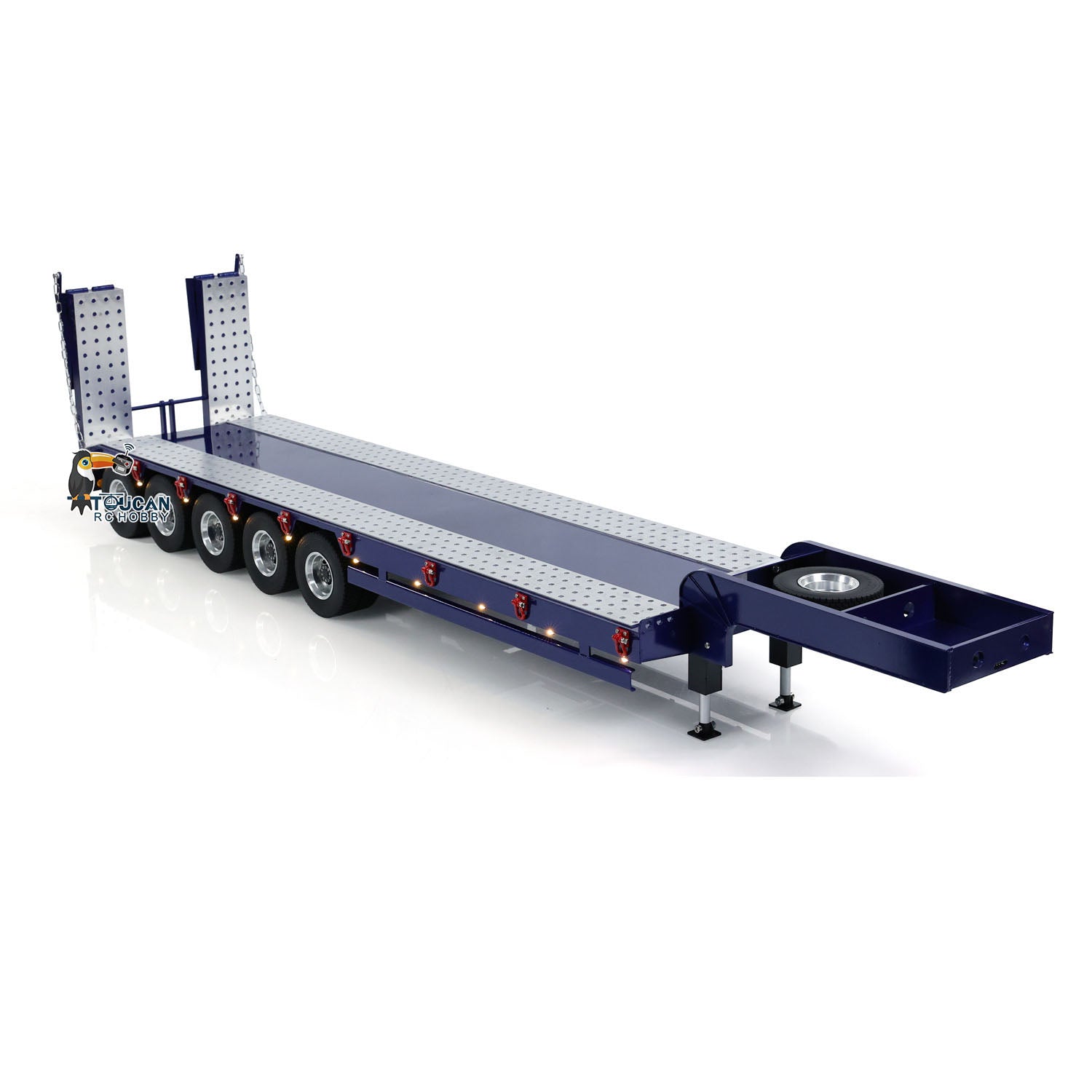 1/14 Scale TAMIYA RC Tractor Truck 5-Axle Metal Semi Trailer - Remote Control Dump Truck Tipper for DIY Simulation Vehicle Models | Perfect for RC Construction Site Play & Collector Displays