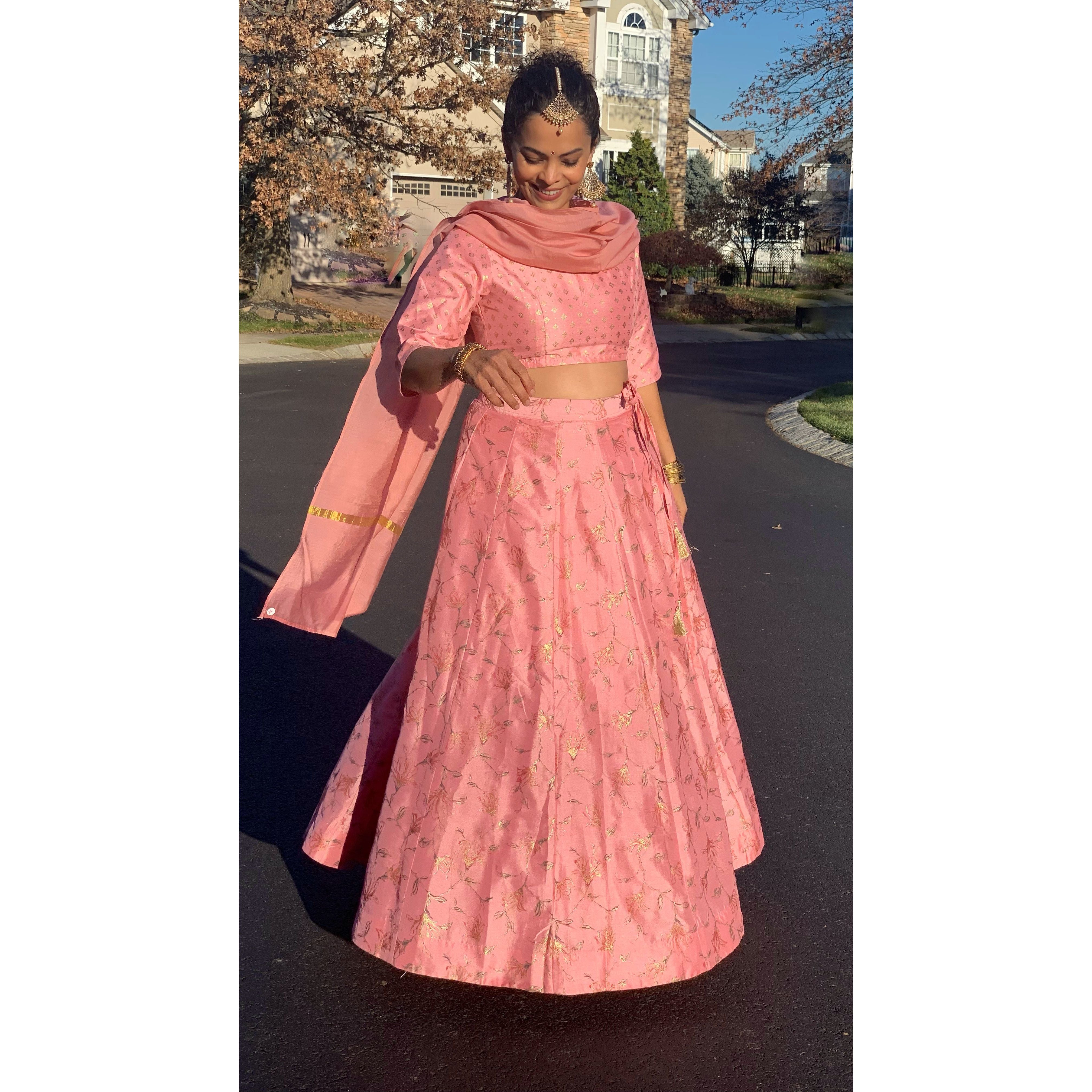 Elegant Baby Pink Lehenga Choli Set with Dupatta for Weddings, Parties & Special Occasions - Perfect for Bridal Shower, Sangeet & Festive Celebrations