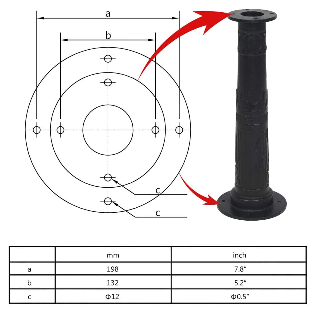 FAMIROSA Heavy Duty Cast Iron Garden Hand Water Pump Stand - Durable Outdoor Watering Solution for Lawns, Gardens & Farms