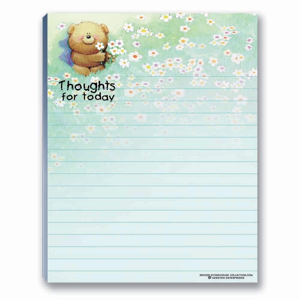 Cute Notepads Set of 4 - Sweet & Feel Good Design - 50 Sheets Each - Perfect for Journaling, Office Notes & Gift Giving - Bulk Notepad Pack for Students, Teachers & Professionals