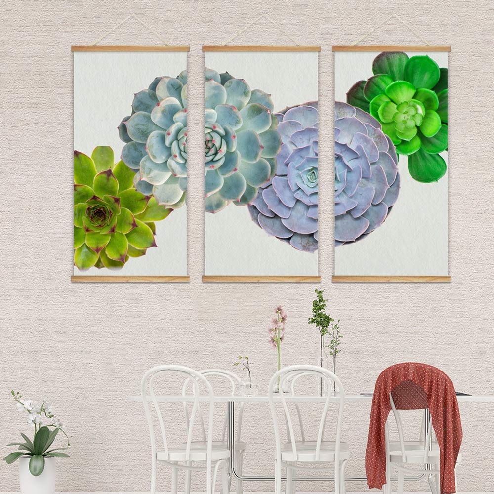 Wall26 Green Plants Canvas Wall Art - 3-Panel Framed Poster Prints 18