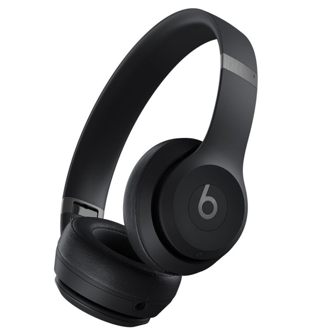 Beats Solo 4 Wireless Bluetooth On-Ear Headphones - 50H Battery, Apple & Android Compatible, Noise Isolation - Matte Black (Renewed) - Perfect for Travel, Workouts & Commuting