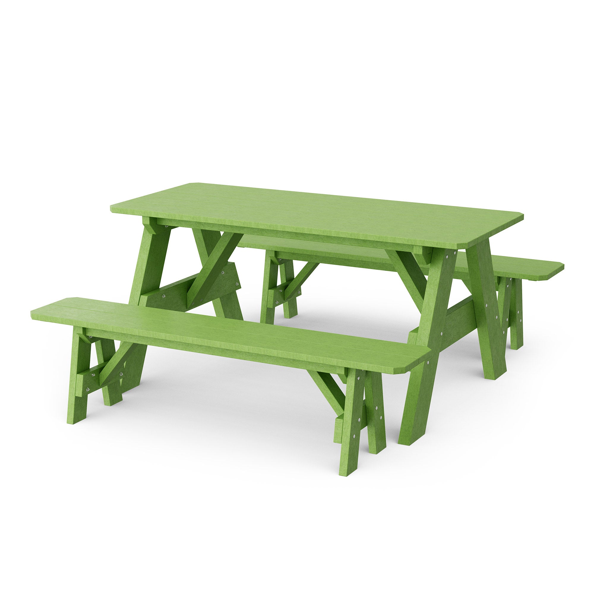 Heritage 72-Inch Outdoor Picnic Table with Detachable Benches - Perfect for Backyard BBQs, Camping & Family Gatherings