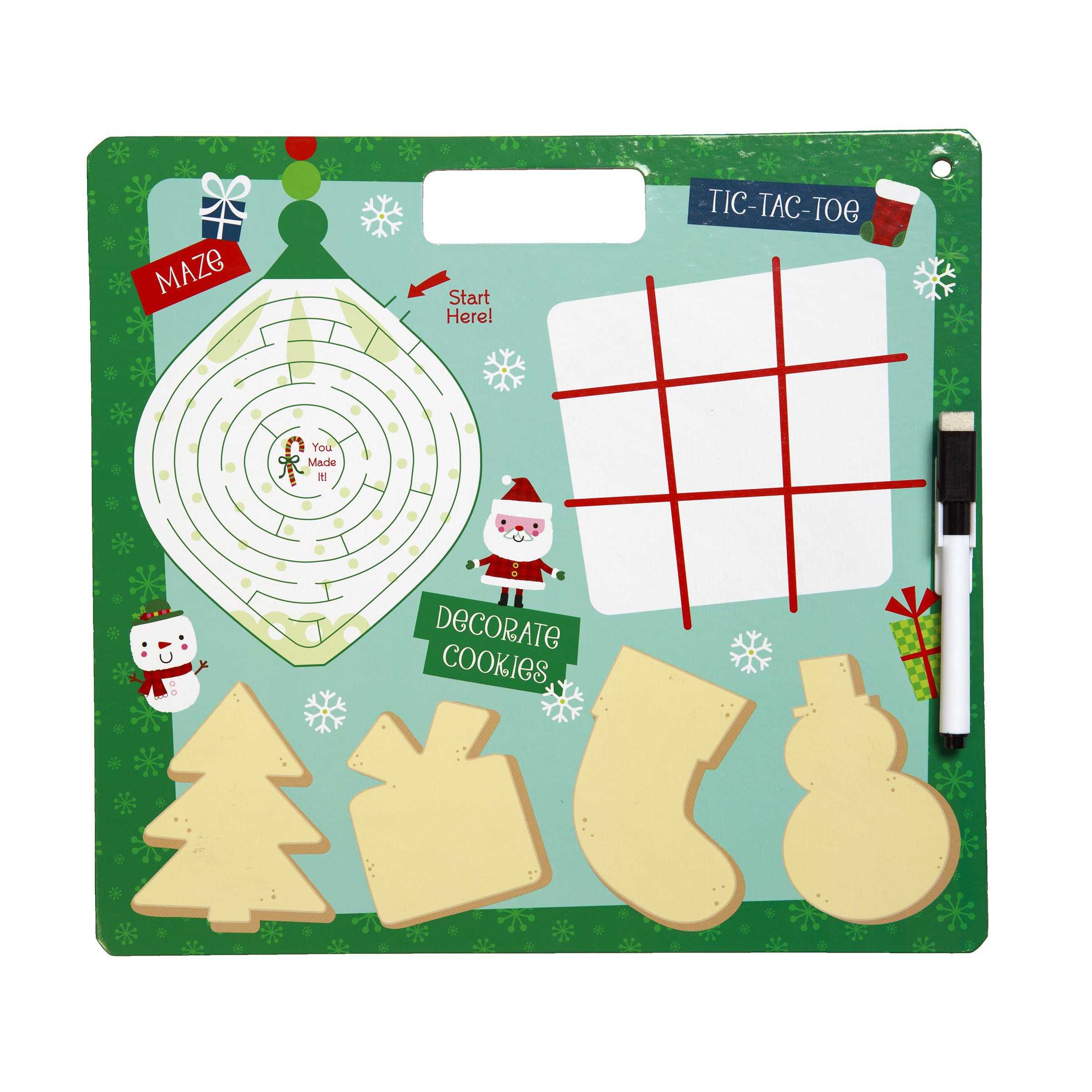C.R. Gibson Gibby & Libby Wipe-Off Activity Board - Christmas Holiday Learning Toy for Kids | Perfect for Classroom, Homeschool & Family Fun Activities
