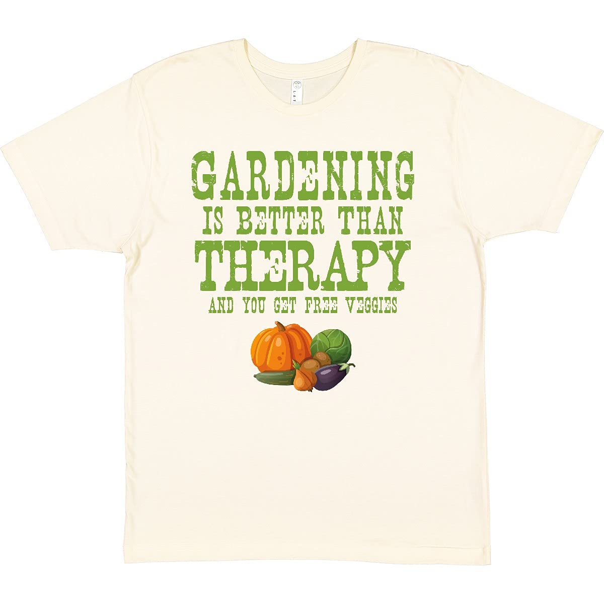 Inktastic Gardening Therapy Veggies T-Shirt - Comfortable Cotton Tee for Gardeners, Plant Lovers & Outdoor Enthusiasts - Perfect for Gardening, Farmers Markets & Casual Wear