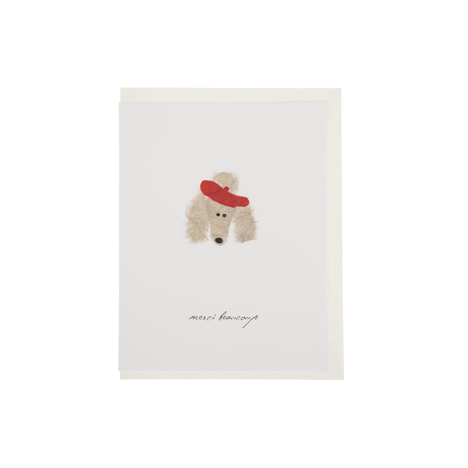 Merci Beaucoup Poodle Greeting Card - Cute Dog Thank You Note for Birthdays, Appreciation Gifts & Special Occasions