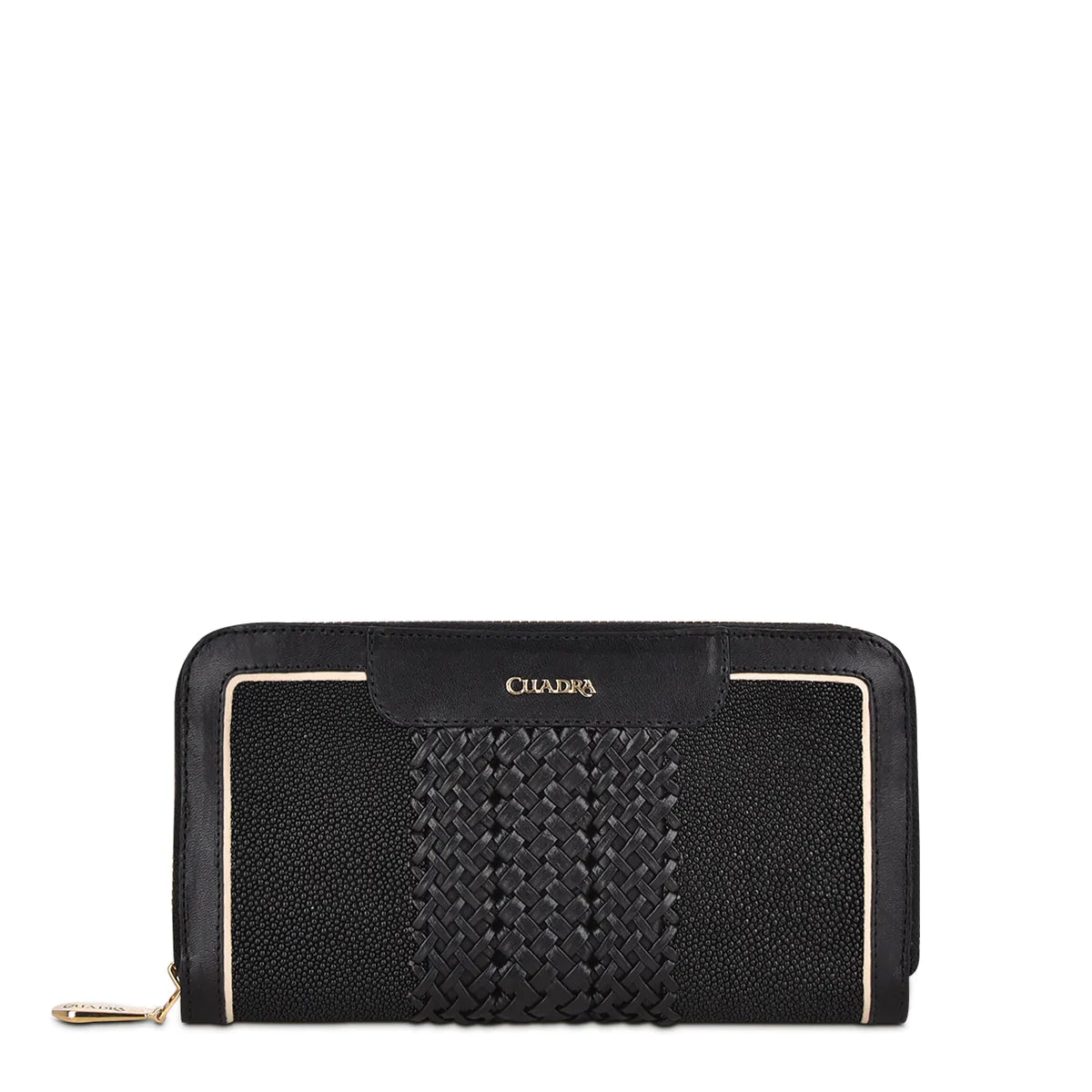 BD138MA Stylish Cuadra Black Stingray Leather Wristlet Wallet for Women - Perfect for Parties, Date Nights & Everyday Use