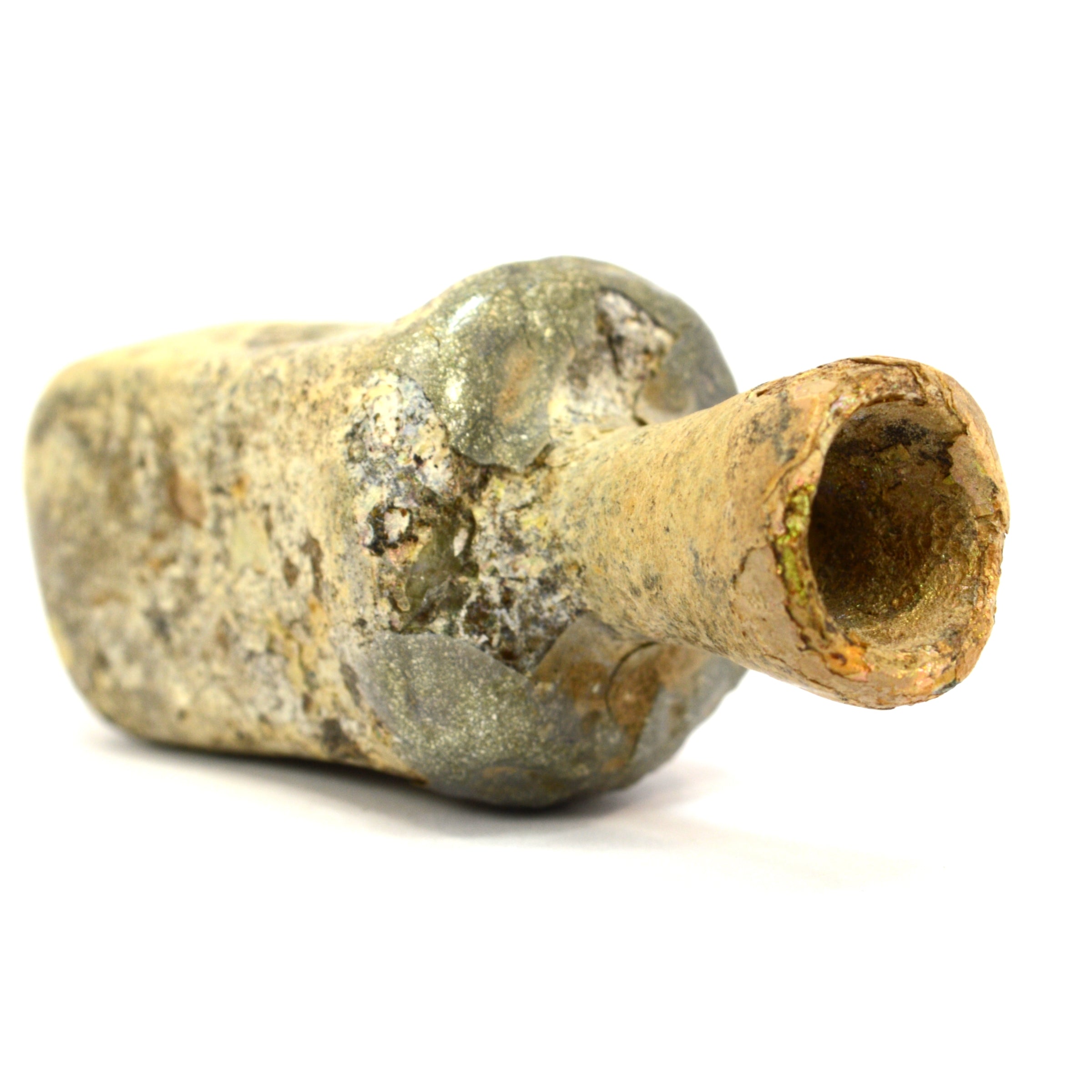 Ancient Roman Hand Blown Glass Bottle - Authentic Tiny Vessel from 100-300 AD with Natural Patina | Perfect for Historical Collections, Home Decor & Unique Gift Ideas