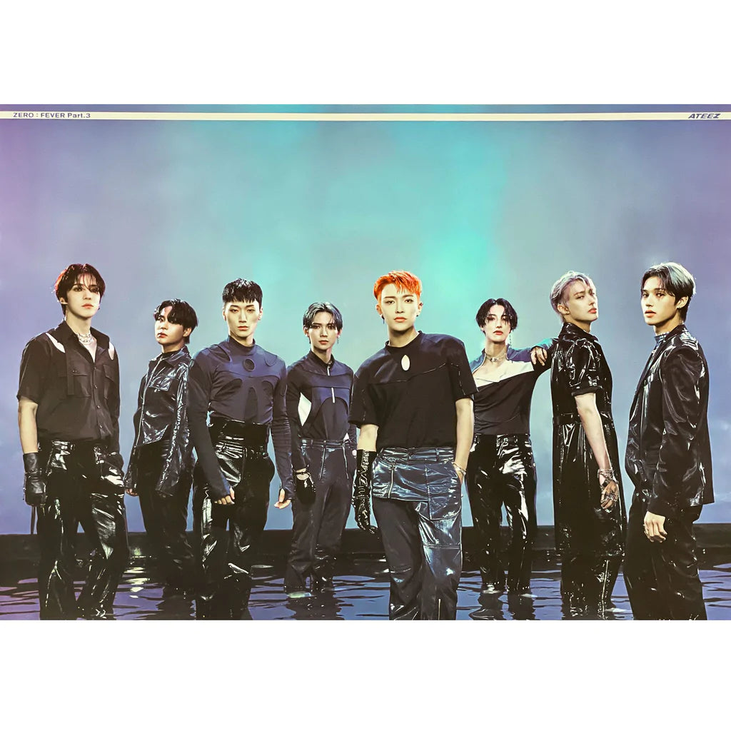ATEEZ 7th Mini Album 'ZERO : FEVER PART.3' Official Poster - Kpop Merchandise for Fans, Room Decor & Gift Idea