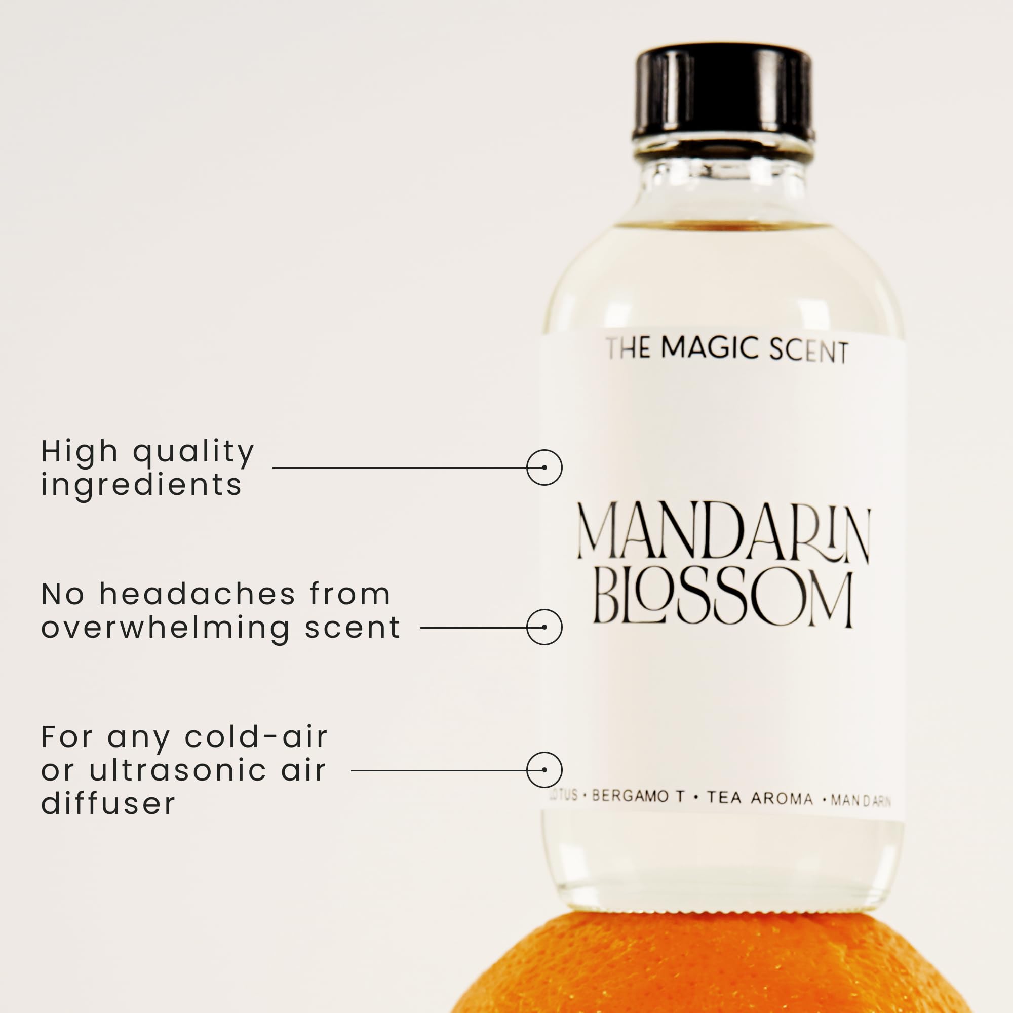 Premium Mandarin Blossom Essential Oil for Diffusers - 500ml Aromatherapy Oil for HVAC & Cold-Air Diffusers - Inspired by St. Regis Maldives - Perfect for Hotels, Spas, and Home Relaxation - Create Luxury Spa Atmosphere in Your Living Room, Bedroom or Office