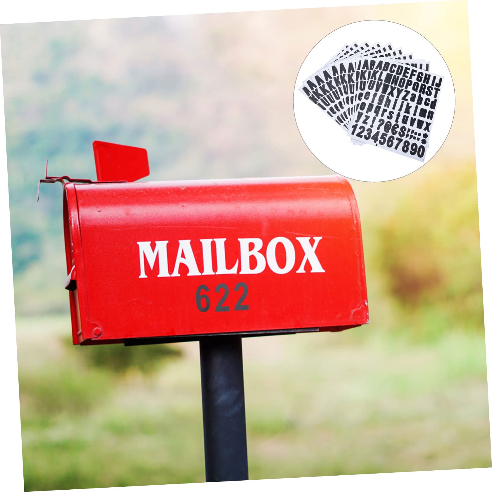 NUOBESTY 30 Sheets Waterproof Stickers - Decorative Mailbox Numbers, Address Labels, Journal & Planner Stickers for Home Organization - Perfect for Mailboxes, DIY Scrapbooking, and Household Labeling