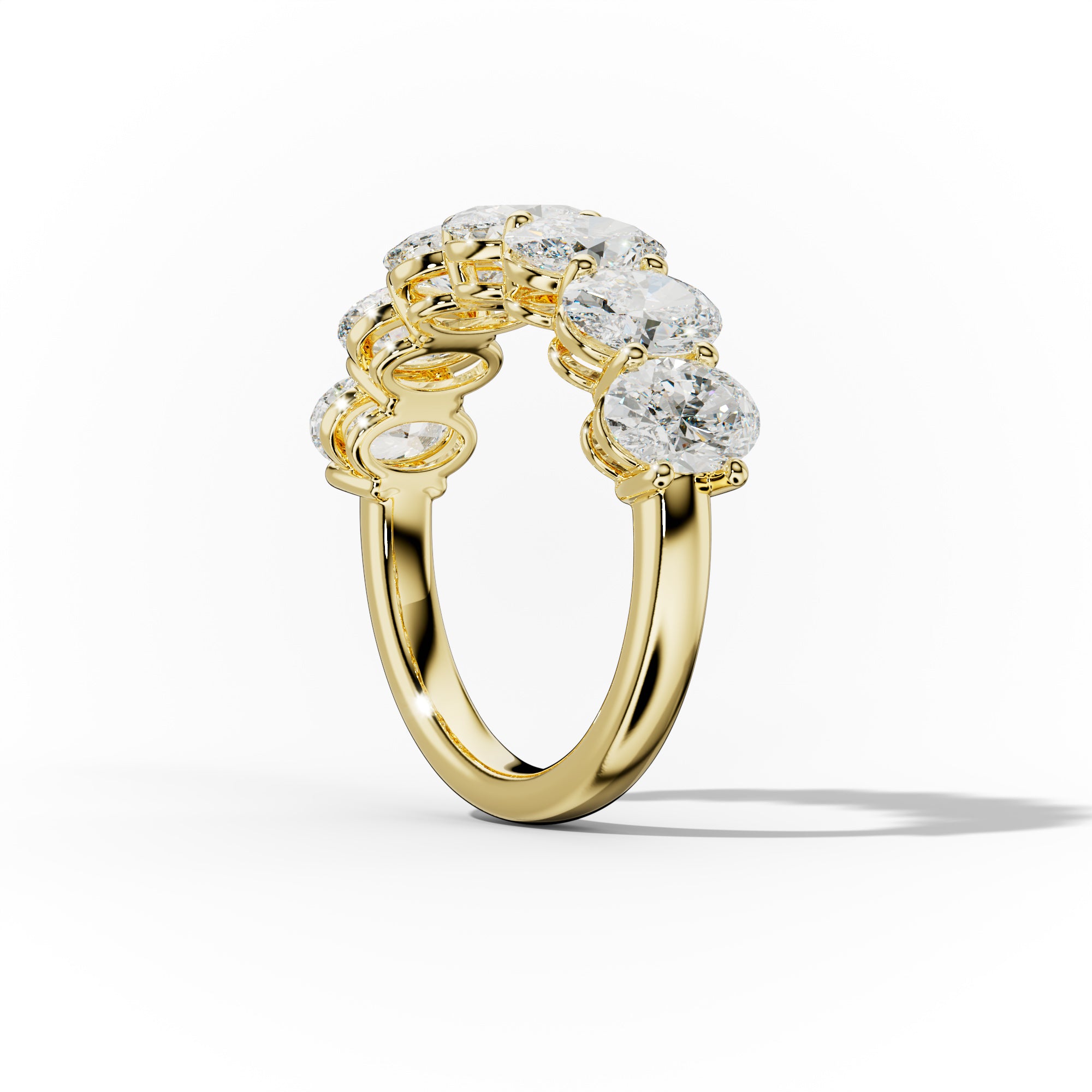 3.0 Carat Oval Diamond Anniversary Band for Women - 14K White Gold Wedding Ring - Perfect for Anniversary, Engagement & Special Occasions