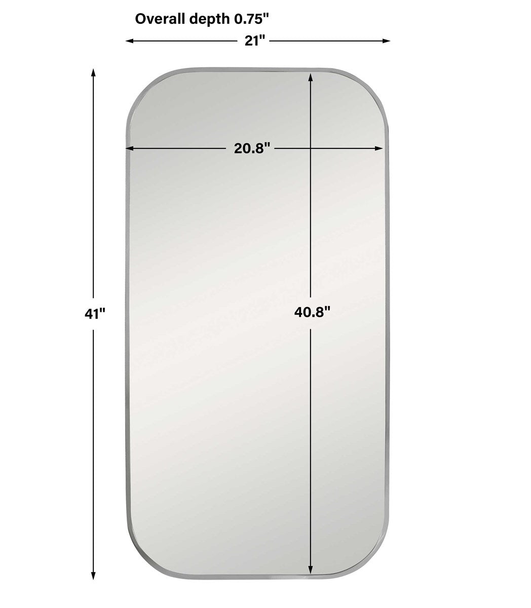 Stainless Steel Rectangle Wall Mirror - Durable & Rust-Resistant Bathroom, Bedroom, or Entryway Decor