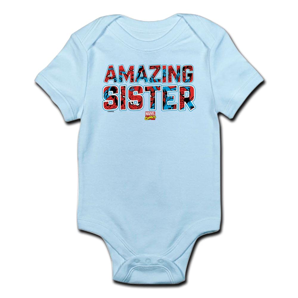 Spider-Man Sister Baby Bodysuit - Cute Lightweight Infant Onesie for Newborns & Toddlers - Perfect for Family Matching Outfits, Photo Shoots & Superhero-Themed Parties