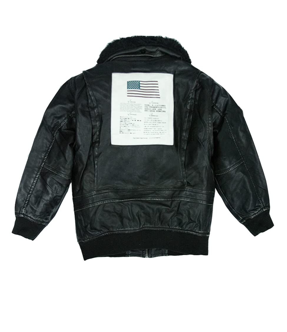 Top Gun® Kids Vegan Leather Aviator Jacket - Stylish & Comfortable Flight-Inspired Jacket for Boys & Girls - Perfect for Halloween Costumes, Cosplay, and Everyday Wear