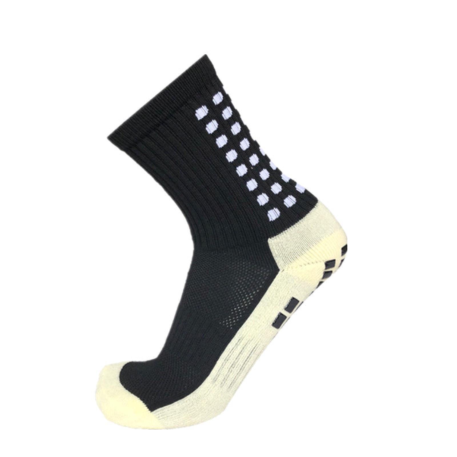 DNAEGG Sports Socks for Men & Women - Anti-Slip Breathable Running Socks with Cotton & Rubber Blend - Football & Cycling Socks (Size 37-46, Black) - Perfect for Gym, Jogging & Outdoor Activities