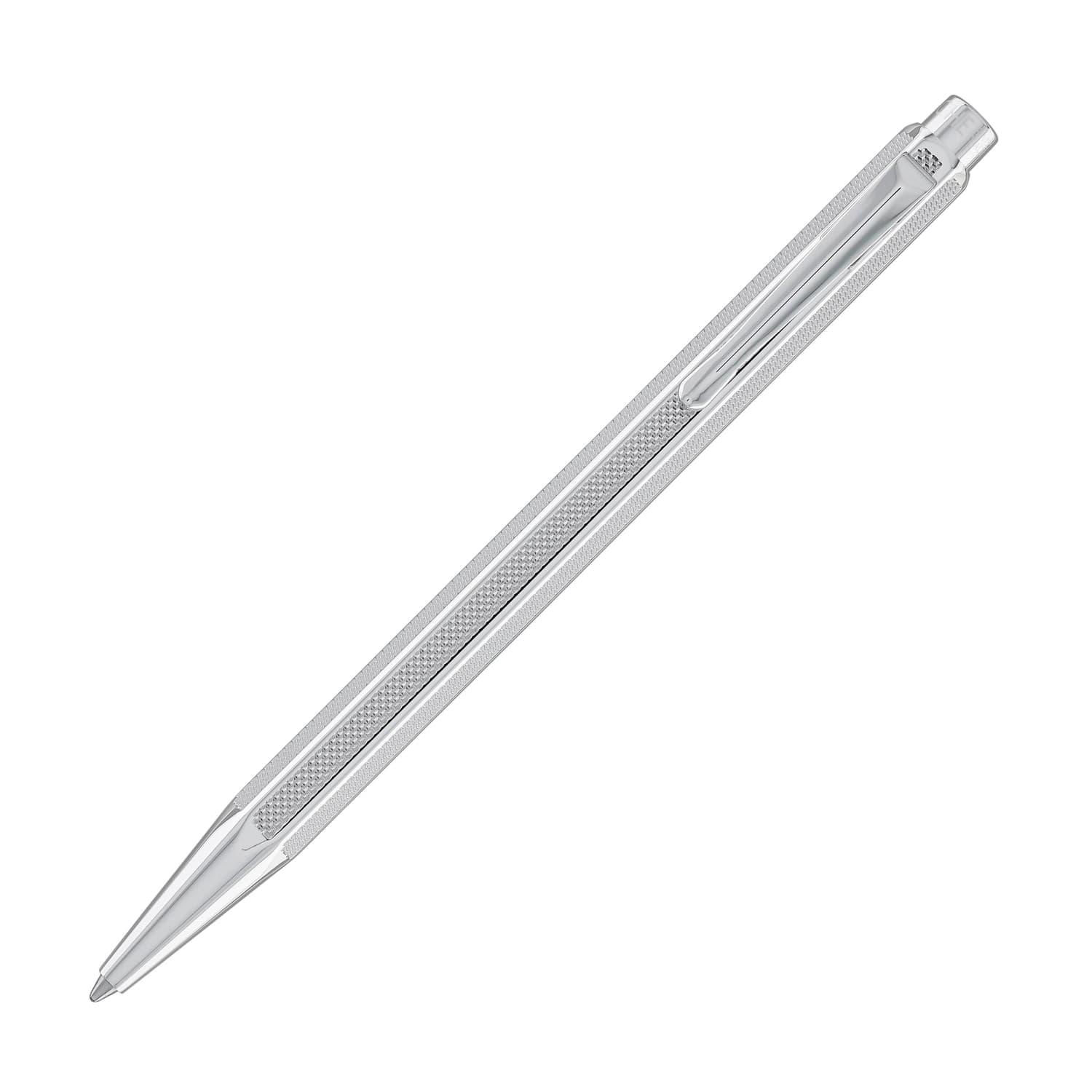 Caran d'Ache Ecridor Ballpoint Pen - Premium Rhodium Plated with Milanese Mesh Design - Luxury Writing Instrument for Business, Gifting & Collectors