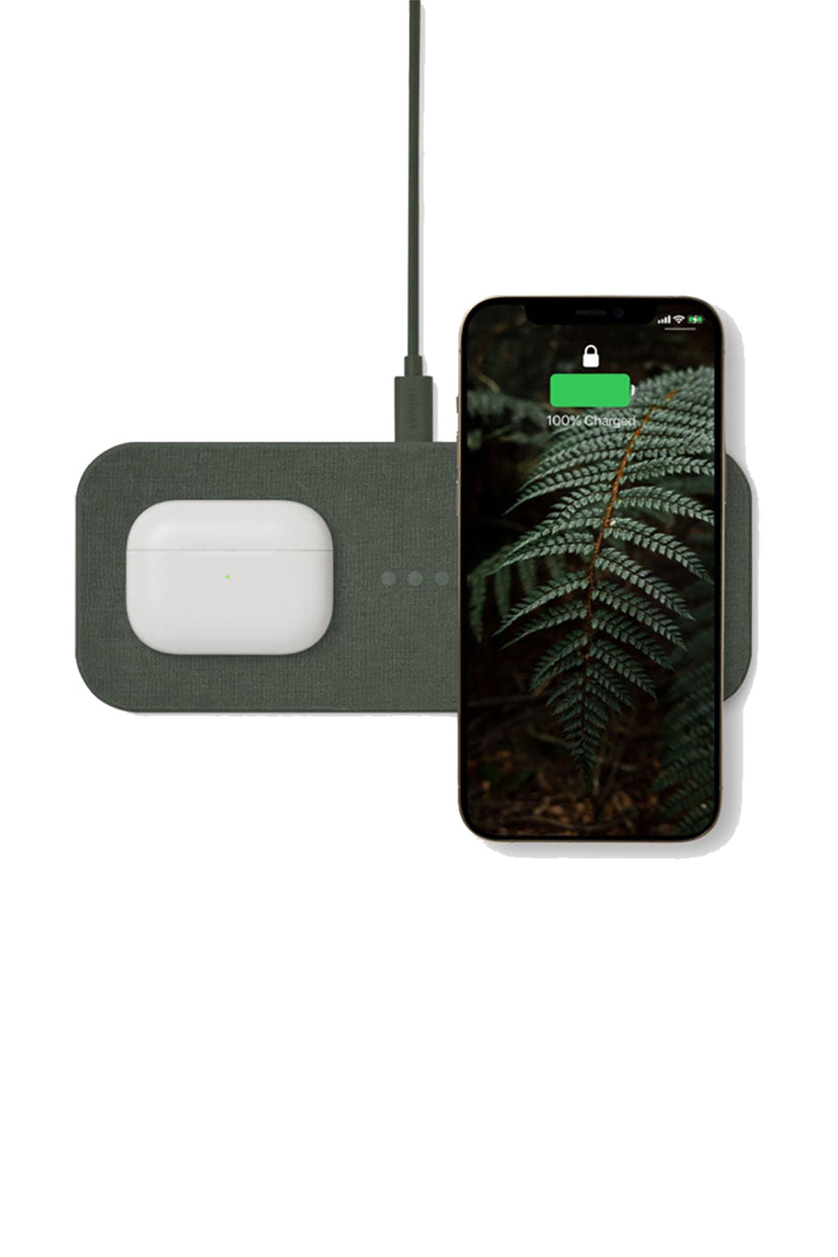 Courant Essentials Catch 2 Wireless Charger - Premium Wooden Stand for iPhone, Samsung & AirPods | Fast Qi Charging Pad | Perfect for Home, Office & Nightstand