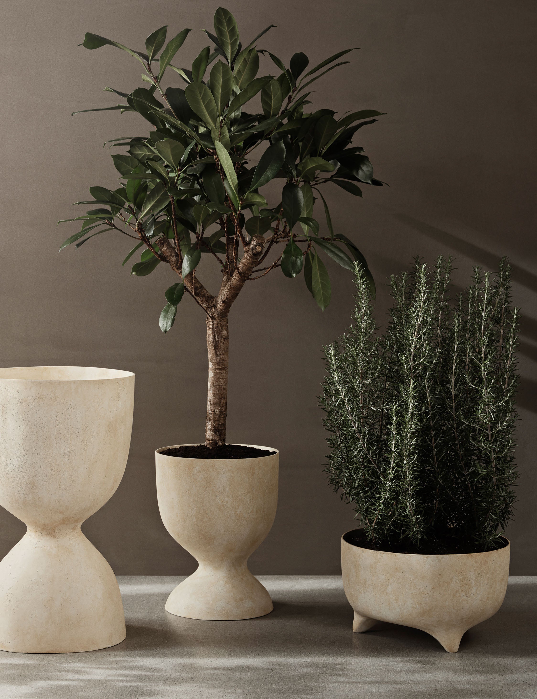 Ferm Living Evoke Pot - Modern Ceramic Planter for Indoor Plants, Succulents & Home Decor | Perfect for Living Room, Bedroom & Office Decor