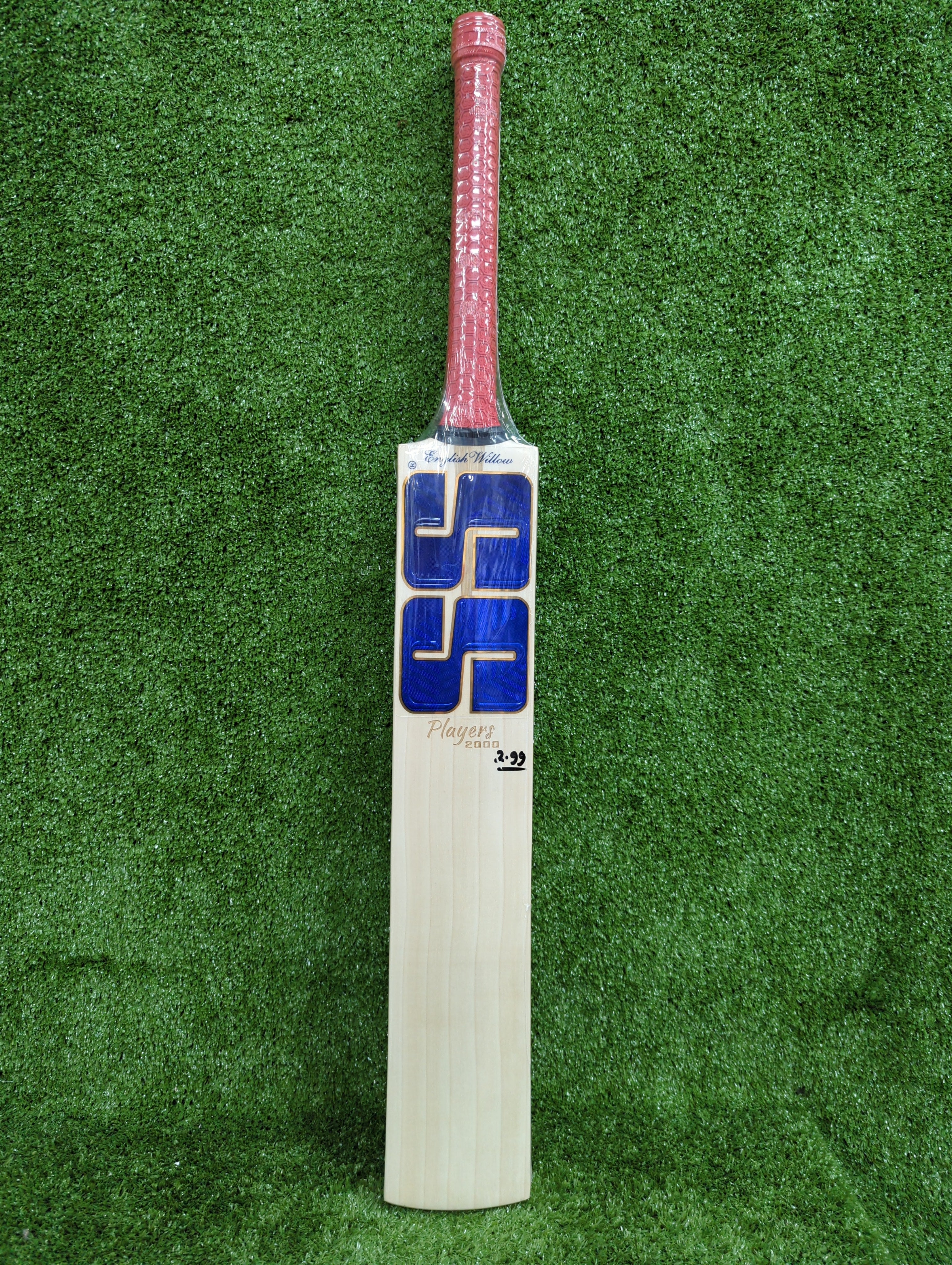 Premium SS Player 2000 English Willow Cricket Bat - Blue Sticker Edition (Riyan Parag Signature) | Professional Grade Cricket Equipment for Matches & Training | Perfect for Club Players & Tournament Use