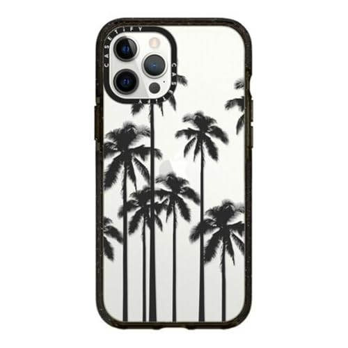 Black Summer Palm Trees on Transparent Background