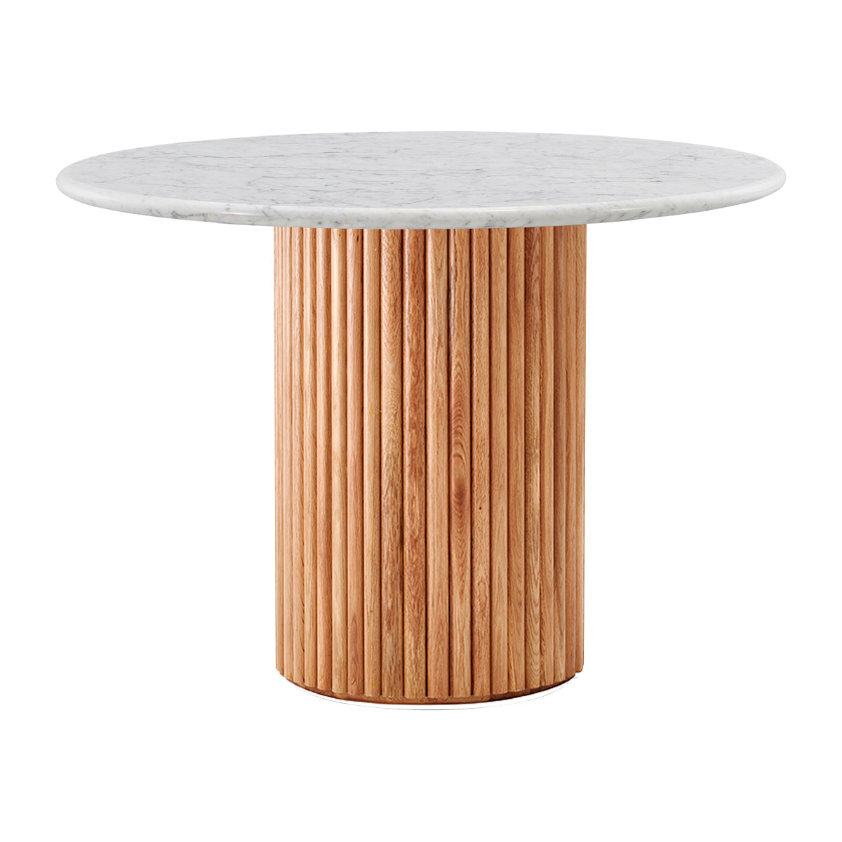 Elegant Cosmos Marble Dining Table - Modern Round Marble Top with Sturdy Metal Base for Dining Room, Kitchen, or Outdoor Patio