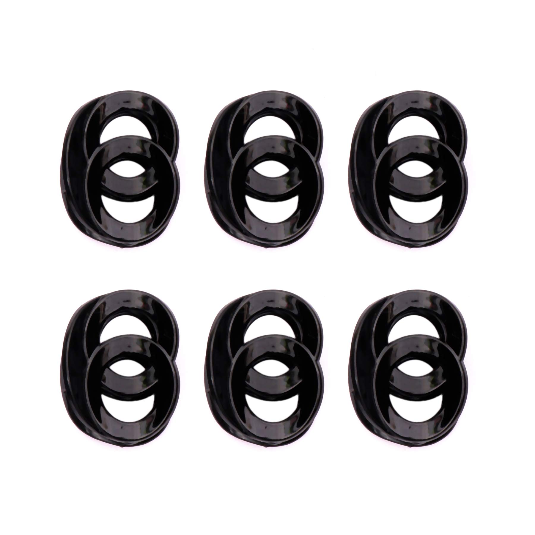 Shivarth Black Plastic Hair Clips for Women & Girls - 6 Piece Hair Accessories Set for School, Work, and Everyday Styling