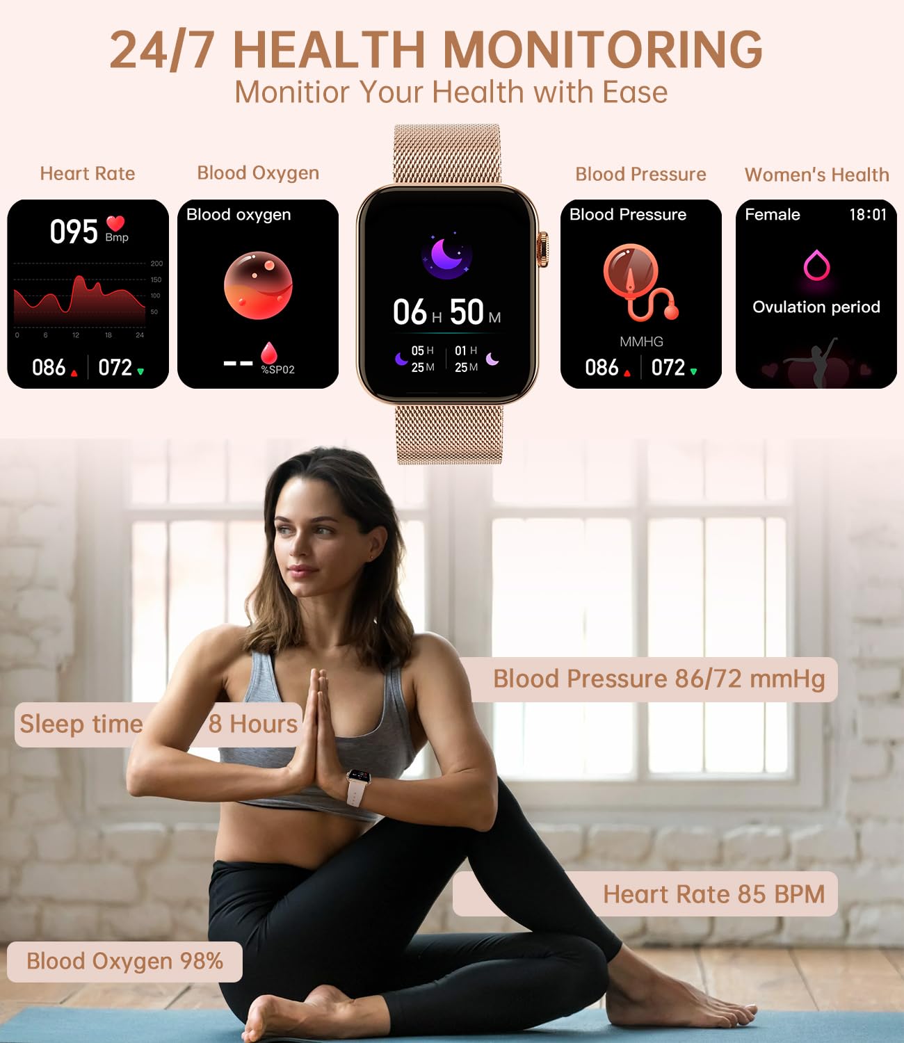 Smart Watches for Women with Answer/Make Call Function - 1.85