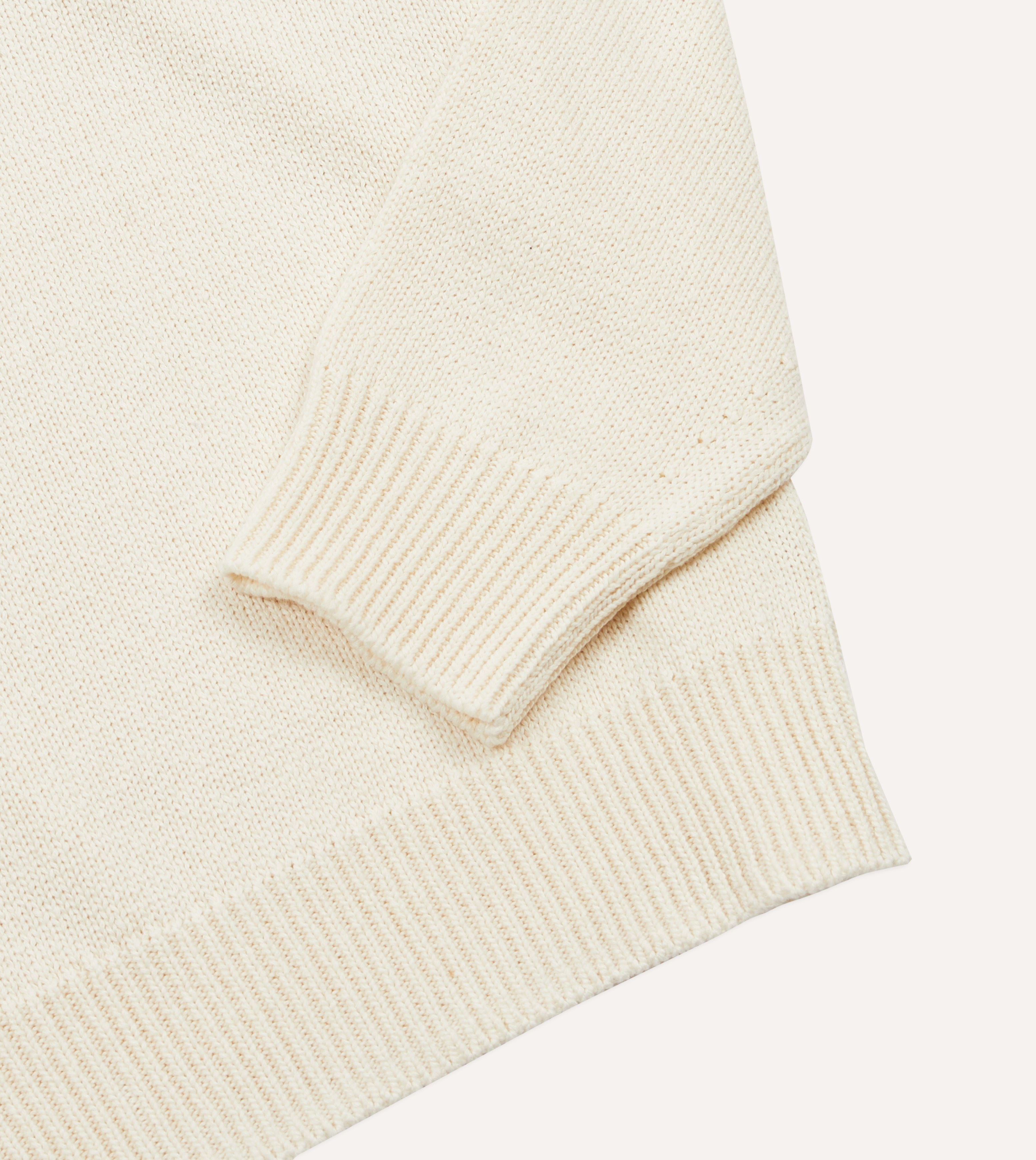 Soft Ecru Cotton Mock Neck Jumper for Women - Cozy Winter Pullover Sweater | Perfect for Office, Casual Outfits & Holiday Gatherings