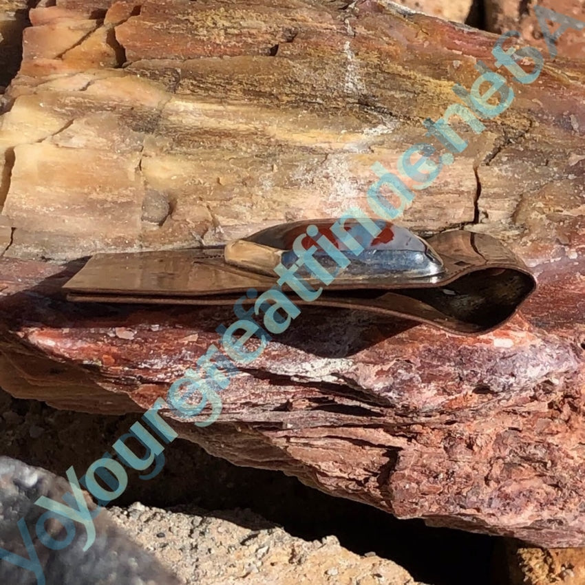 Vintage Handcrafted Copper Money Clip with Petrified Wood - Perfect for Gifts, Collectors & Everyday Carry (EDC) Accessories