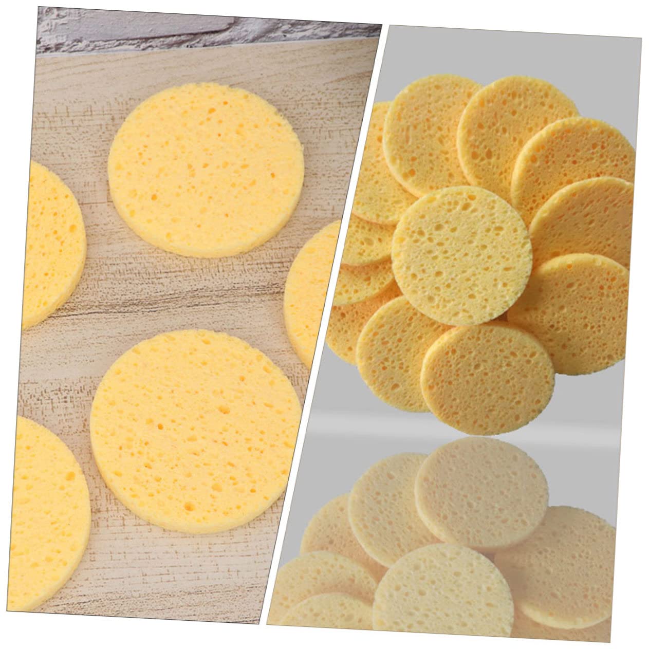 FOMIYES 100pcs Makeup Puff - Soft Face Cleaning Pads for Salon & Home Use