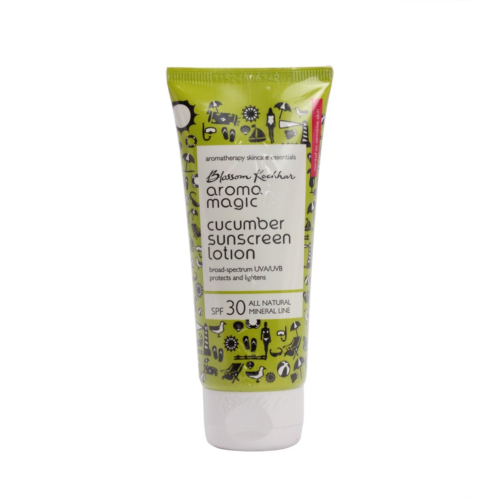 Aroma Magic Cucumber Sunscreen Lotion SPF 30 - 50ml & Neem Tea Tree Face Wash - 100ml | Daily Sun Protection & Acne-Fighting Skincare Routine for Oily & Sensitive Skin