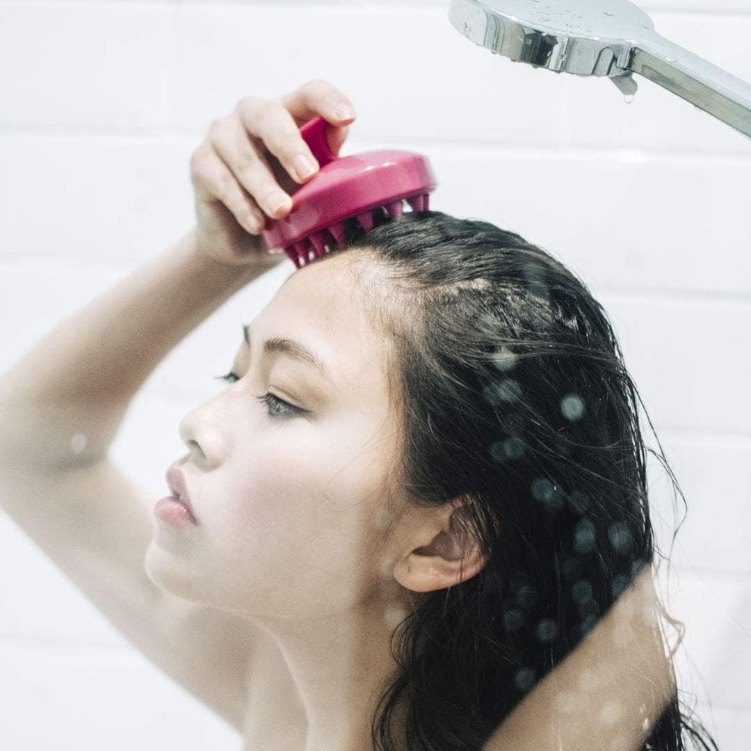 Scalp Massager Shampoo Brush - Hair Growth Stimulator & Stress Reliever for Women, Men, Kids & Pets | Exfoliating Dandruff Brush with Soft Bristles | Perfect for Shower, Spa & Home Relaxation (Pink)