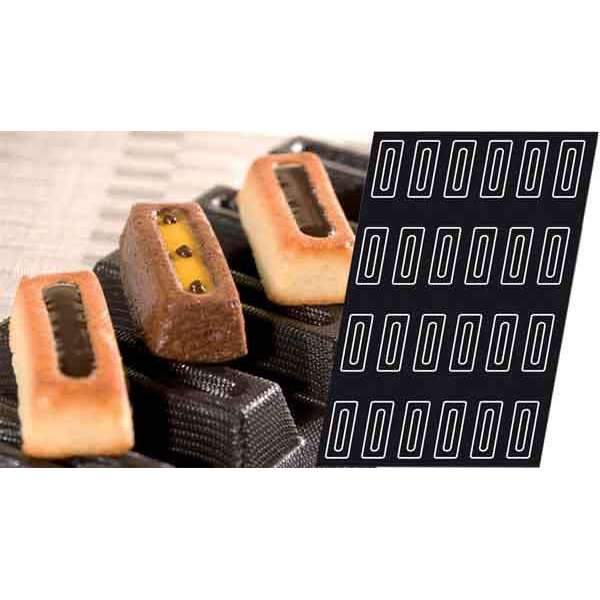 Premium Small Rectangle Savarin Silicone Baking Mold - Non-Stick Cake Pan for Perfect Desserts, Ideal for Home Baking, Party Treats & Holiday Cooking