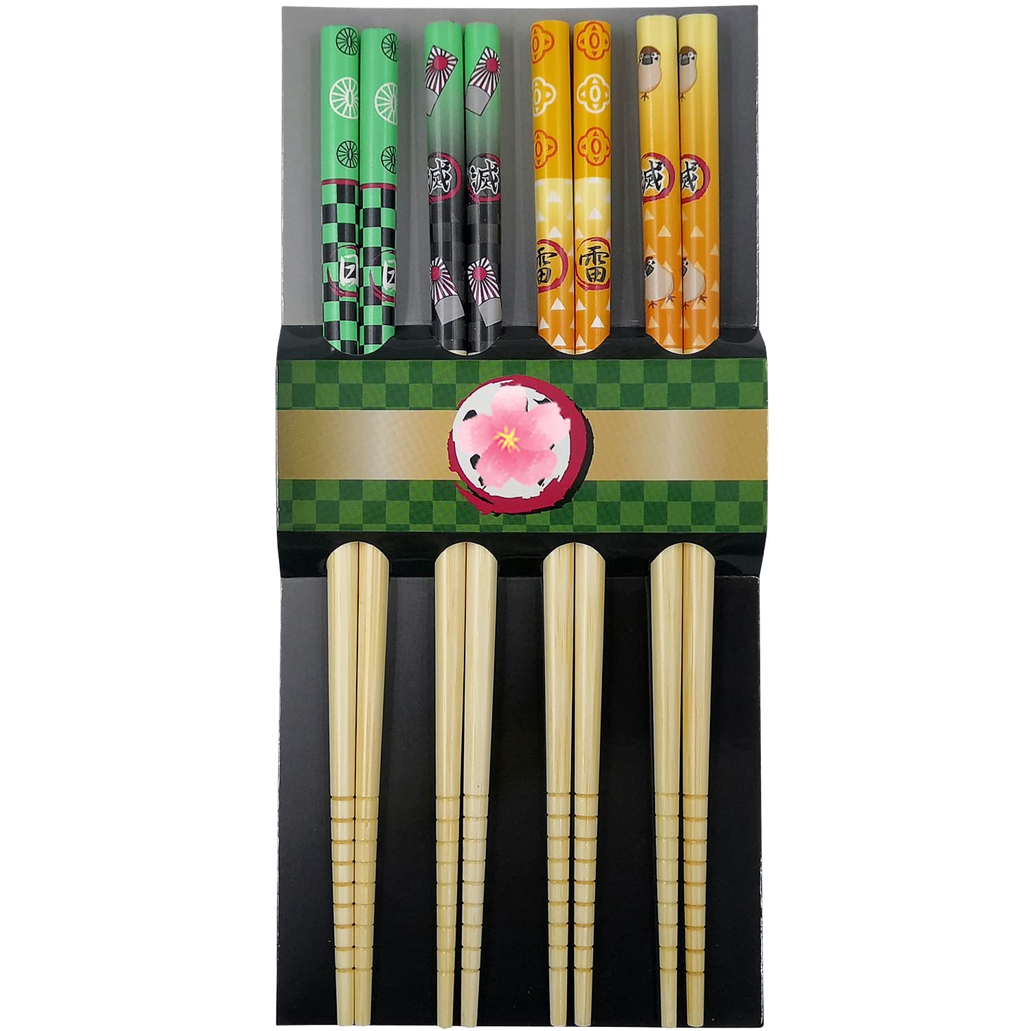 Anime Themed Bamboo Chopsticks - Cartoon Character Chopsticks for Sushi, Ramen & Asian Cuisine - Eco-Friendly & Lightweight E-Chopsticks for Anime Fans & Japanese Food Lovers