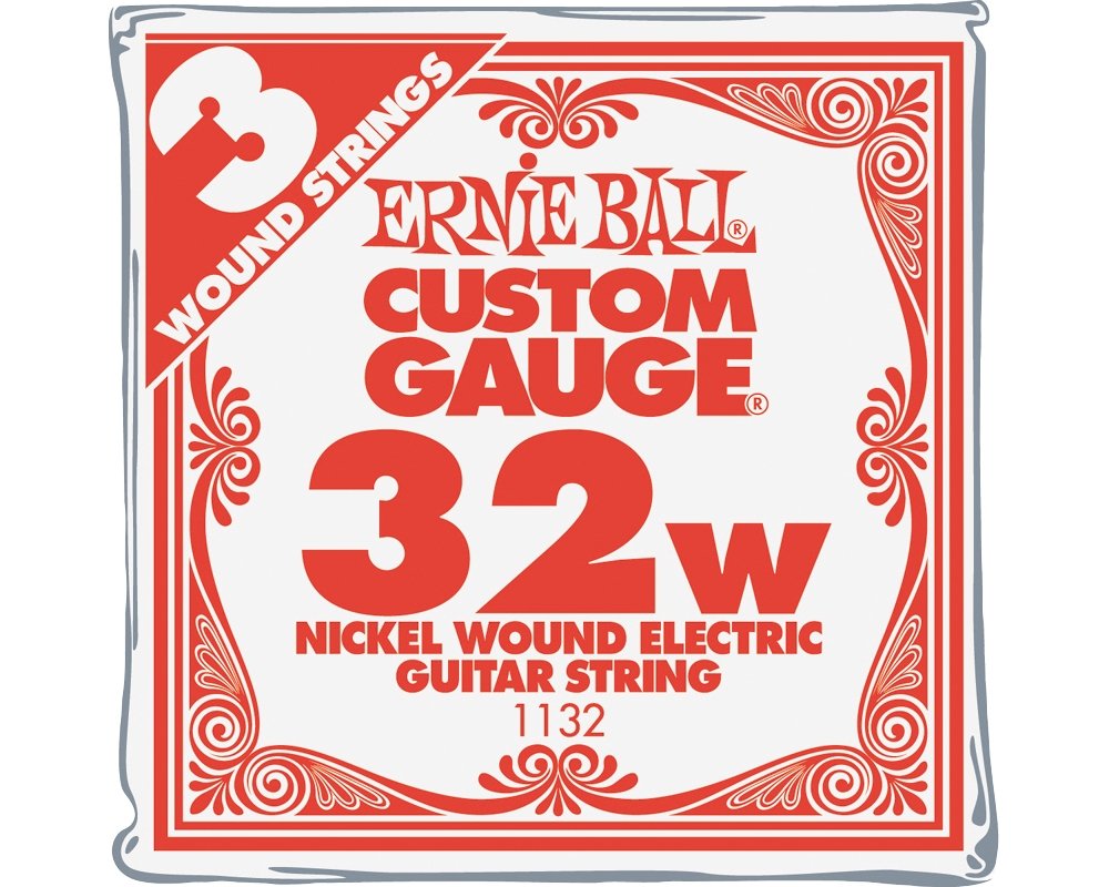 Ernie Ball Nickel Wound Single Guitar Strings 3-Pack .032 Gauge - Premium Electric Guitar Strings for Smooth Playability & Bright Tone | Perfect for Rock, Blues & Jazz Performances