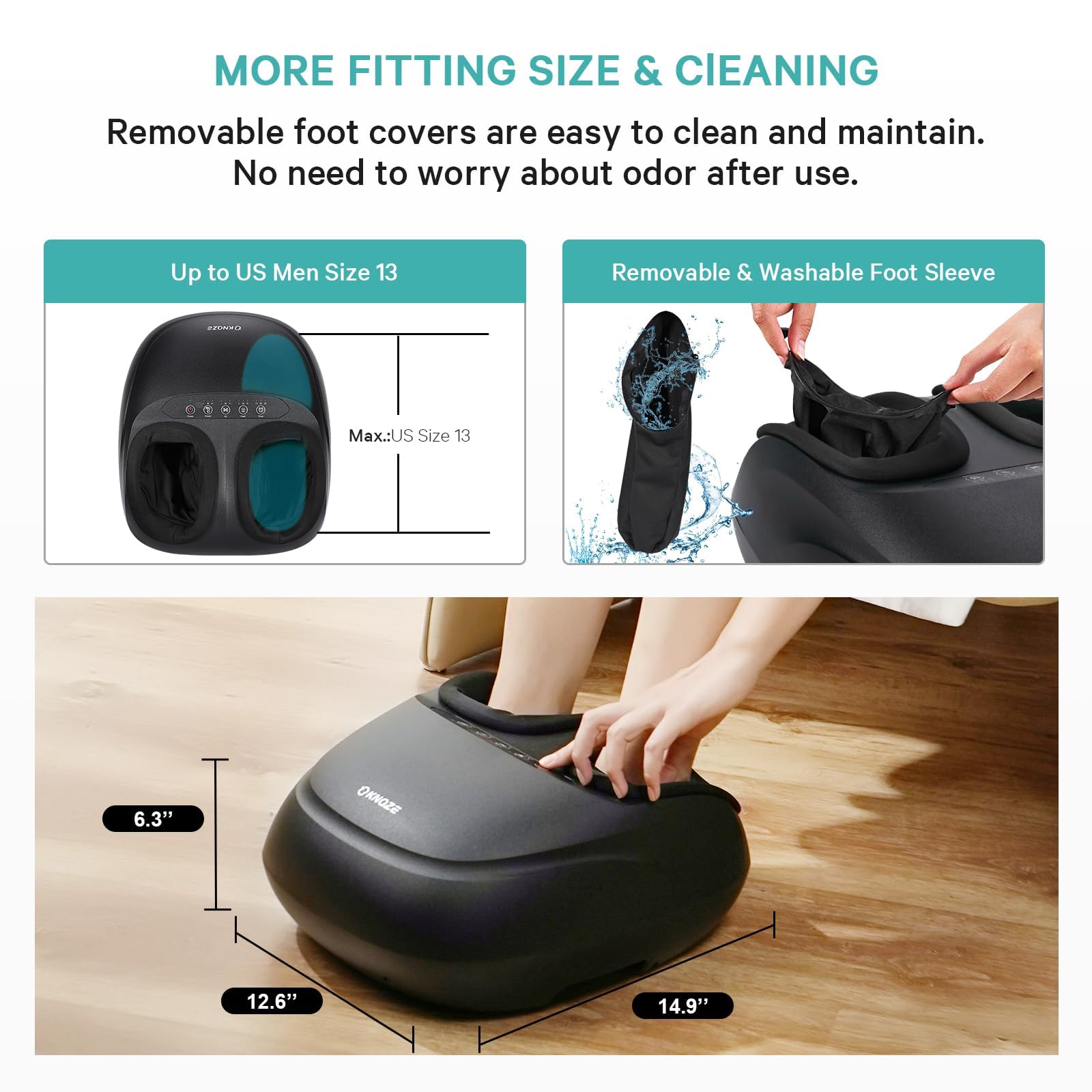 Electric Shiatsu Foot Massager with Heat - Deep Kneading for Plantar Fasciitis Pain Relief - 6 Massage Modes - Perfect Gift for Men & Women - Home, Office, Spa Relaxation Therapy
