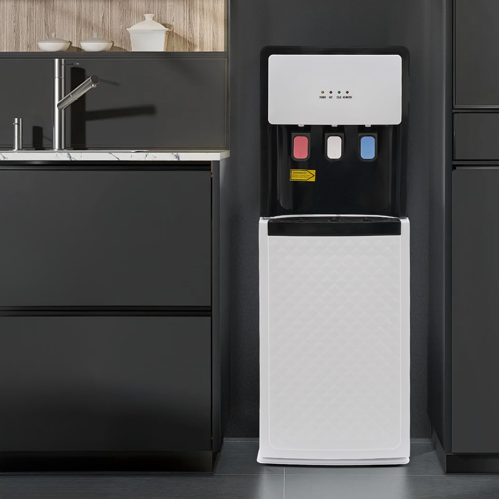 Bottom Loading Water Cooler Dispenser 500W - Hot & Cold Standing Floor Water Dispenser with Temperature Protection - Ideal for Home, Office & Apartment - Perfect for Hydration in Living Rooms, Break Rooms & Dormitories