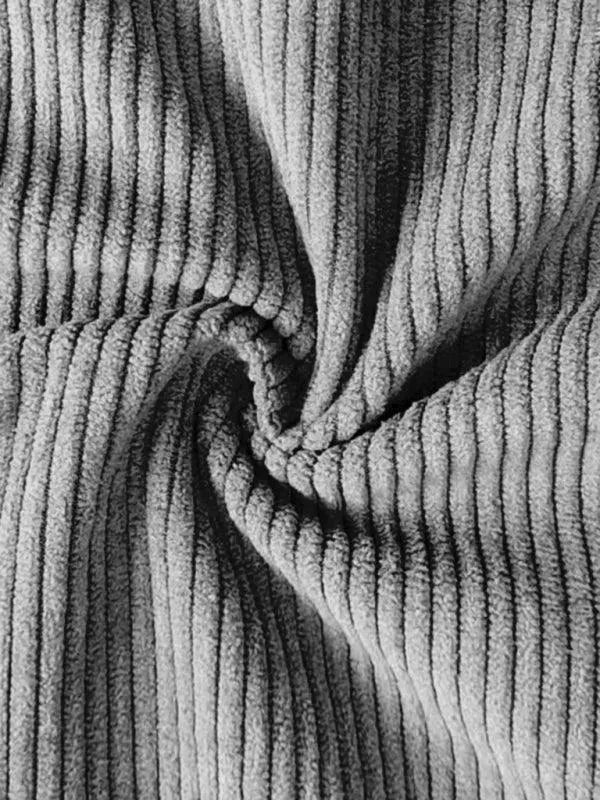 Men's Stand Collar Corduroy Sweatshirt - Comfortable Casual Pullover for Fall & Winter - Perfect for Outdoor Activities, Work and Daily Wear