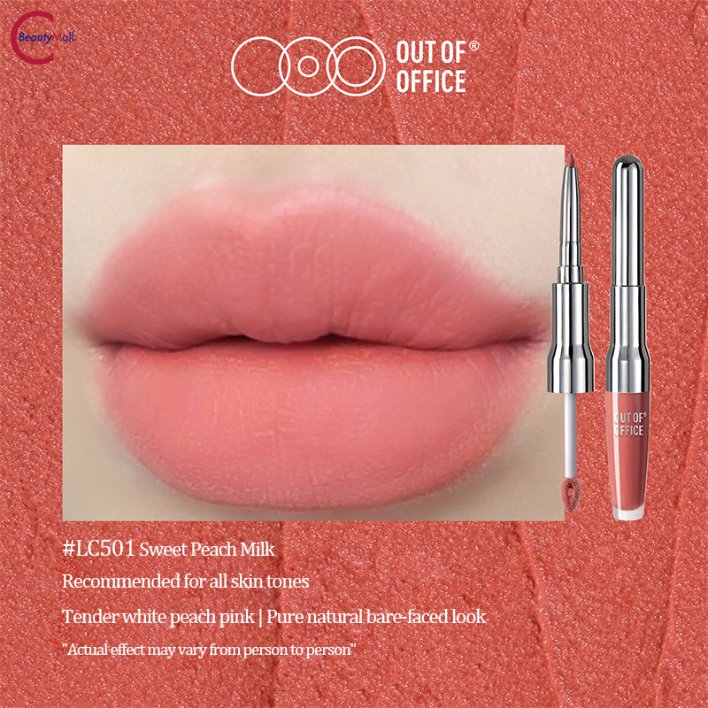 OUT OF OFFICE Double Ended Soft Matte Lip Mud - Long Lasting Hydrating Lipstick for Women, Perfect for Everyday Wear & Night Out Makeup
