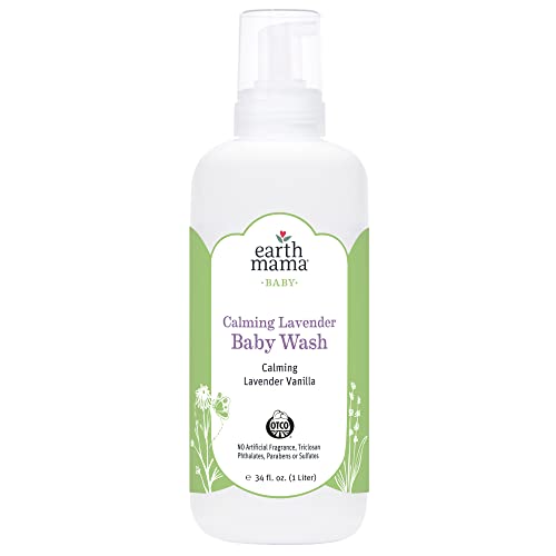 Earth Mama Calming Lavender Foaming Hand Soap Refill - 34oz Organic Castile Body Wash for Sensitive Skin | Gentle Baby & Family Cleanser | Perfect for Nursery, Bathroom & Kitchen Use
