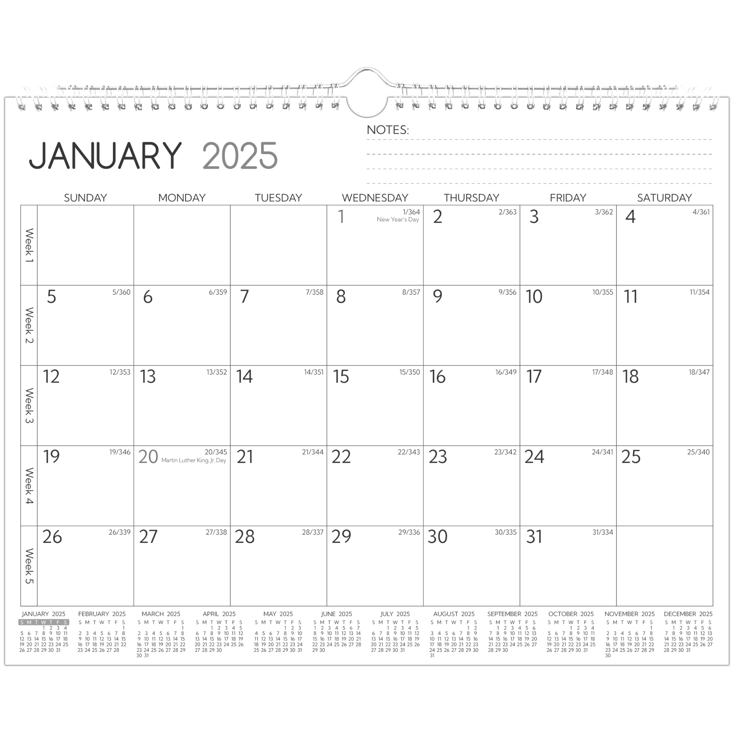 2025-2026 Wall Calendar | 18-Month Planner (January 2025 - June 2026) | 14.57 x 11.42 Inch Large Format | Thick Paper with Week Numbers & Yearly Overview | Perfect for Office, Classroom & Home Organization