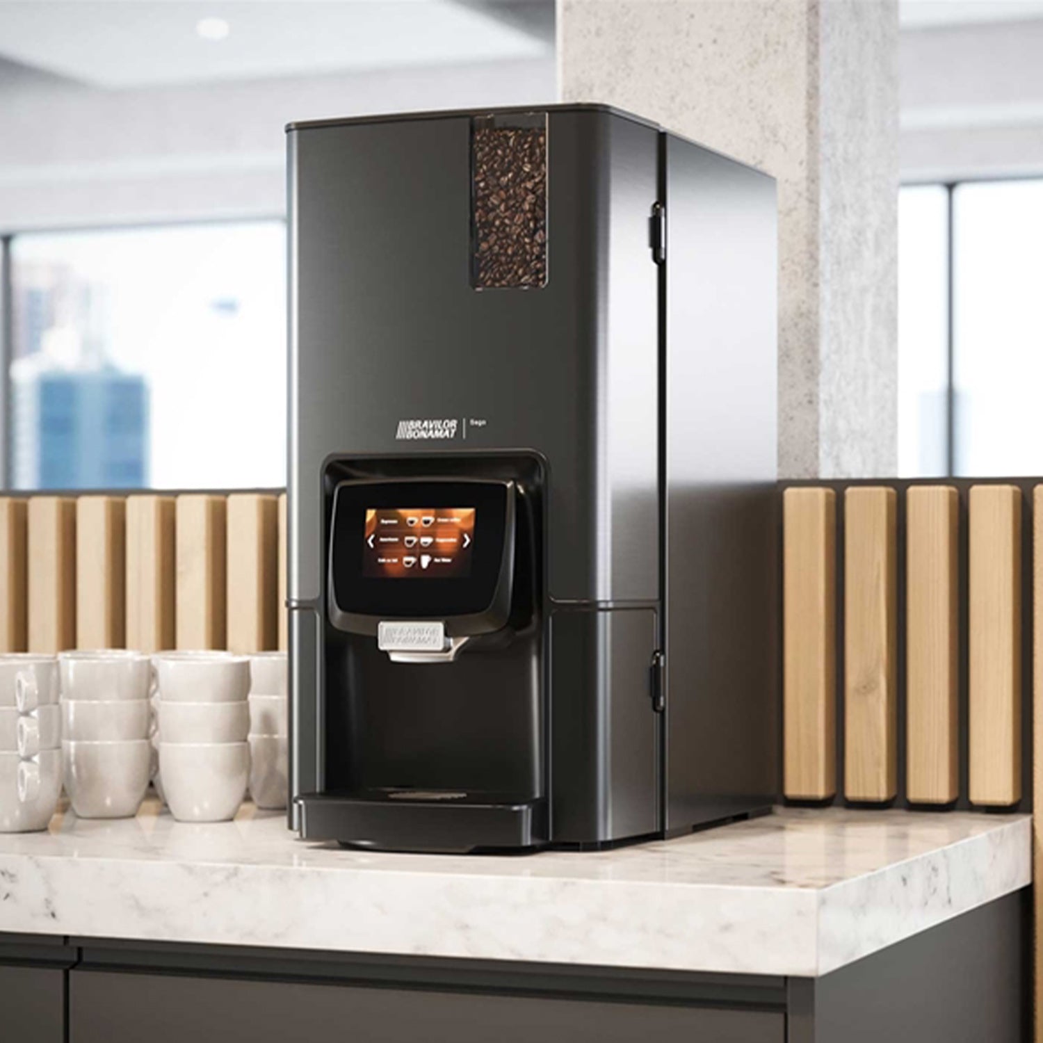 Bravilor Bonamat Sego 12 Automatic Bean to Cup Espresso Machine - Commercial Coffee Maker for Office, Restaurant & Cafe Use