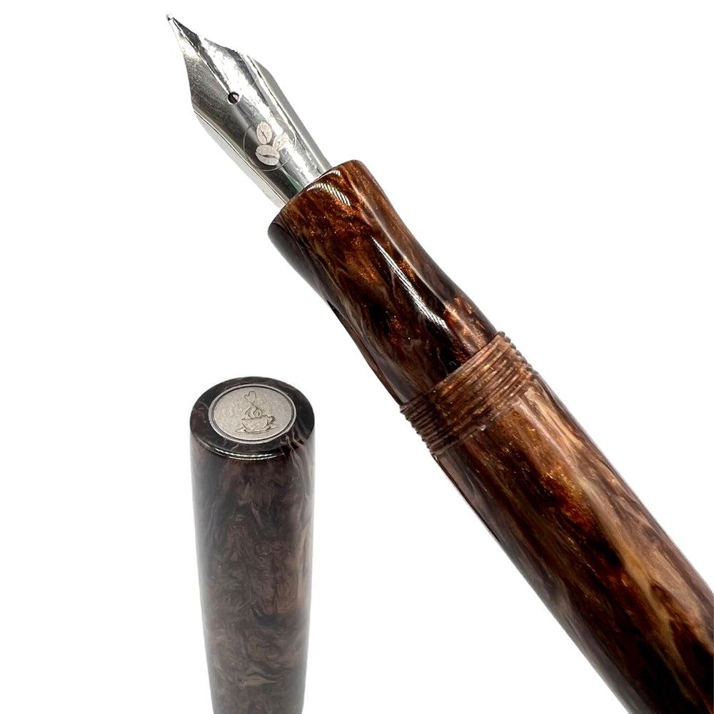 Tailored Pen Company Westminster Cocoa Café Fountain Pen - Elegant Writing Instrument for Calligraphy, Journaling & Gifts | Premium Nib Pen for Coffee Lovers & Office Use