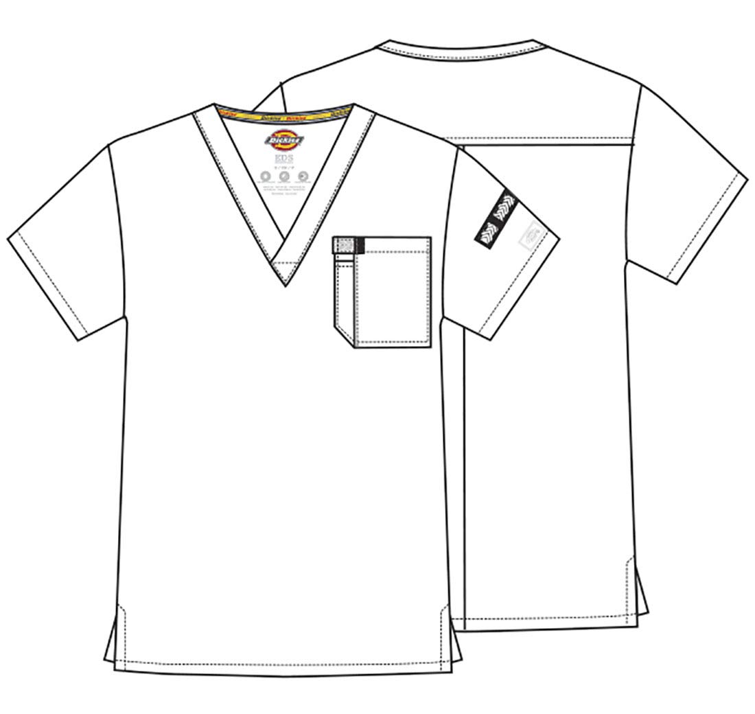 Dickies EDS Essentials Men's Scrubs Top - Tuckable V-Neck Work Shirt DK635 | Comfortable Medical Uniform for Nurses, Doctors & Healthcare Professionals