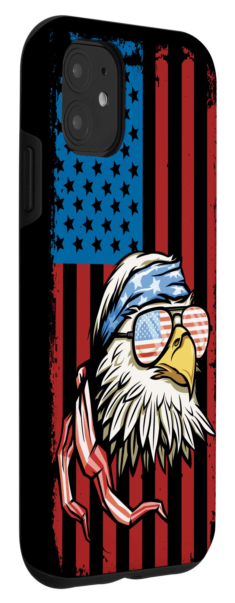 Patriotic iPhone 11 Case with Bald Eagle & American Flag Design - Perfect Gift for Independence Day, Veterans Day & Patriotic Events